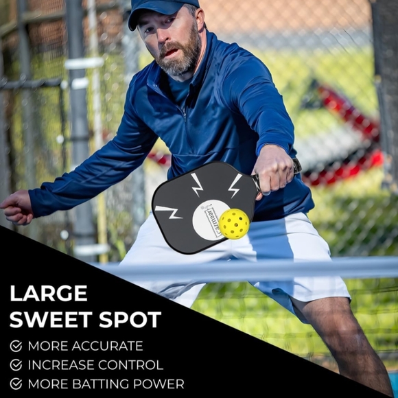 Pakingo Set of 2 Pickleball Paddles 4 Balls Carry Case USAPA Fiberglass - Picture 3 of 8